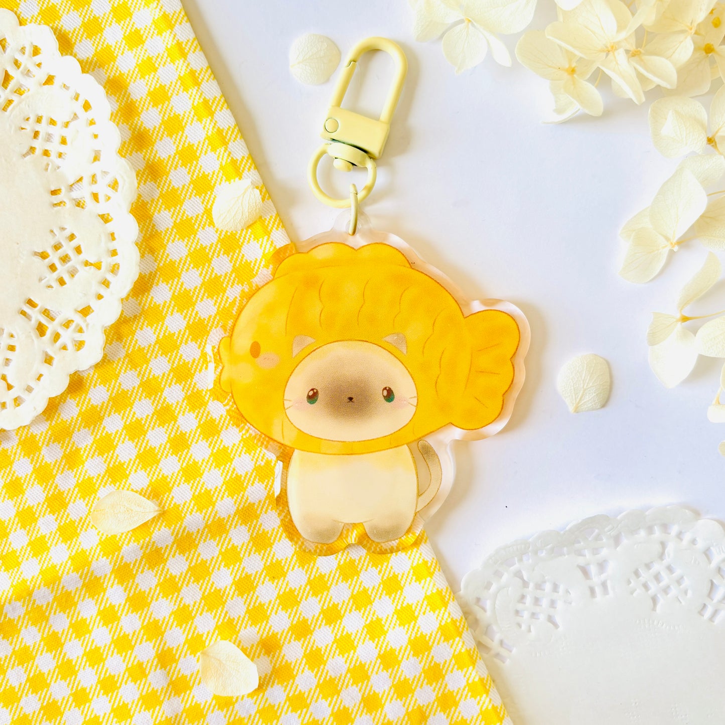 Porte-clefs chat taiyaki