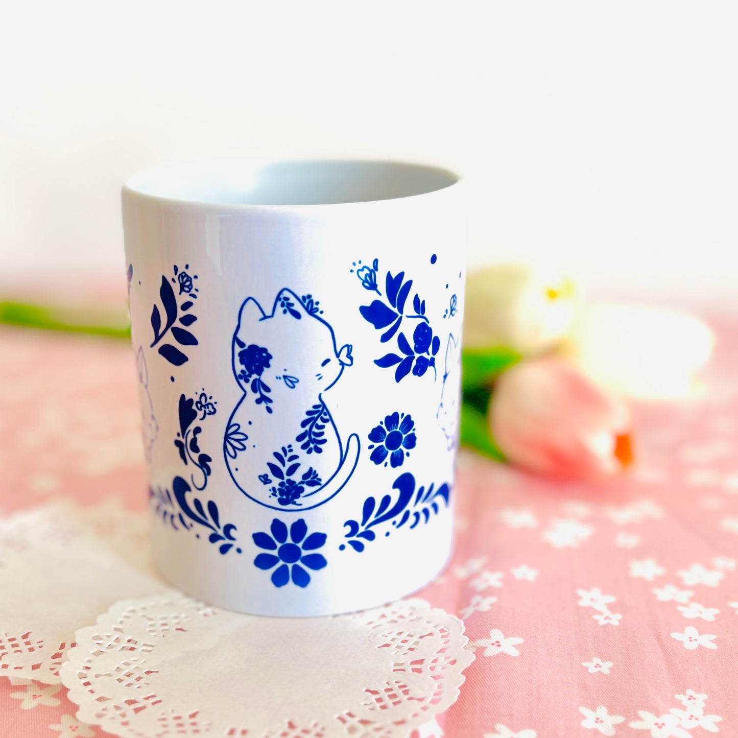 Mug Porcelaine Chat et Lapin