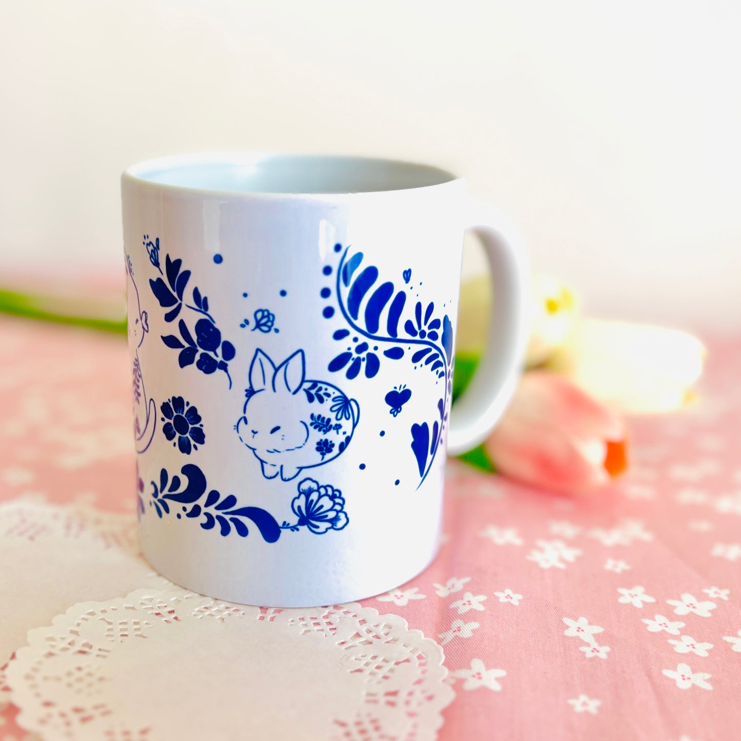 Mug Porcelaine Chat et Lapin