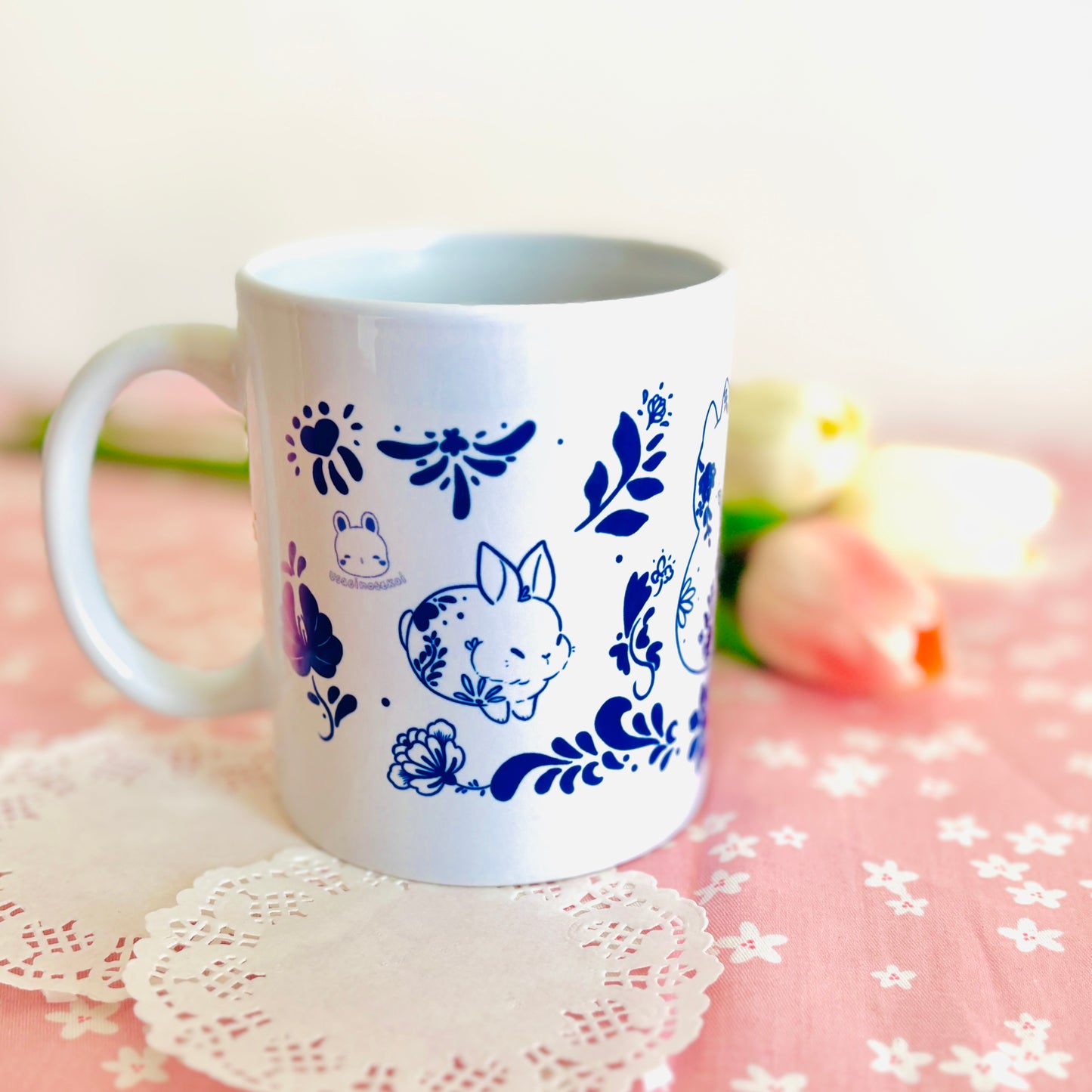 Mug Porcelaine Chat et Lapin