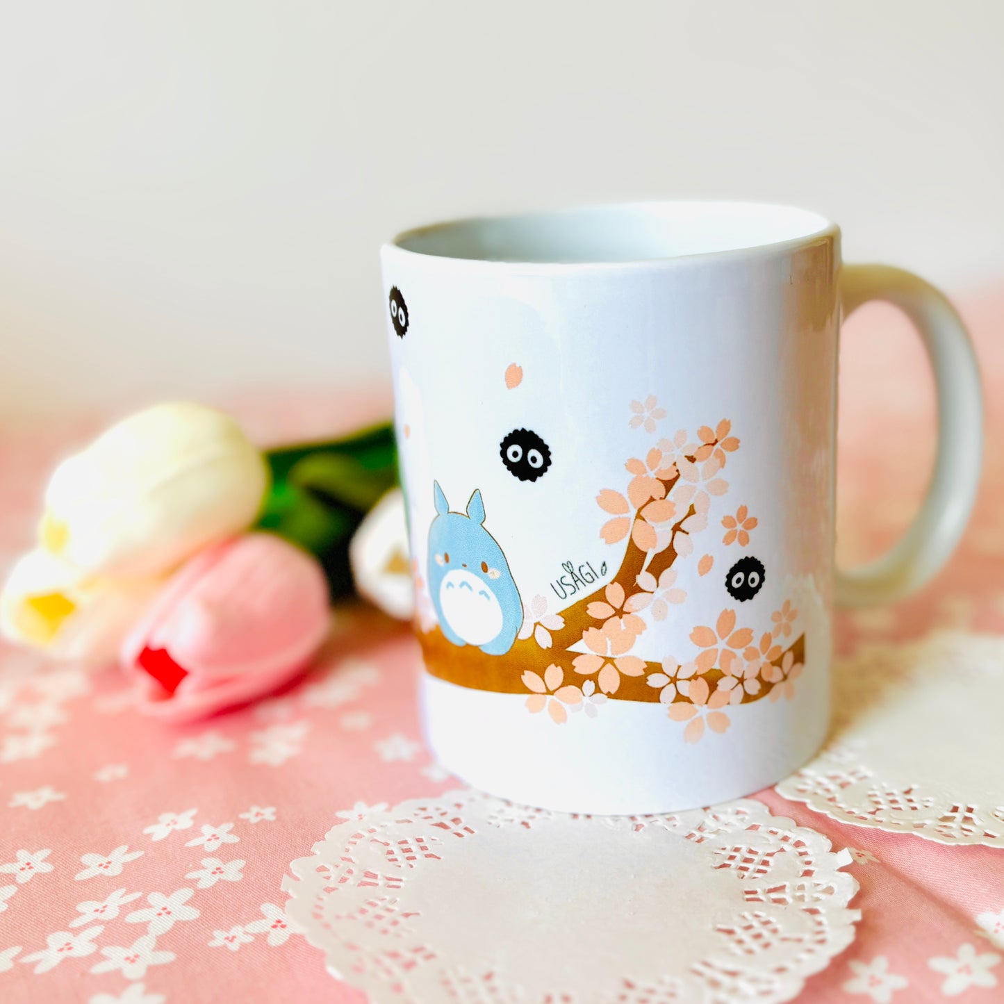Mug Totoro Fleurs de Cerisier