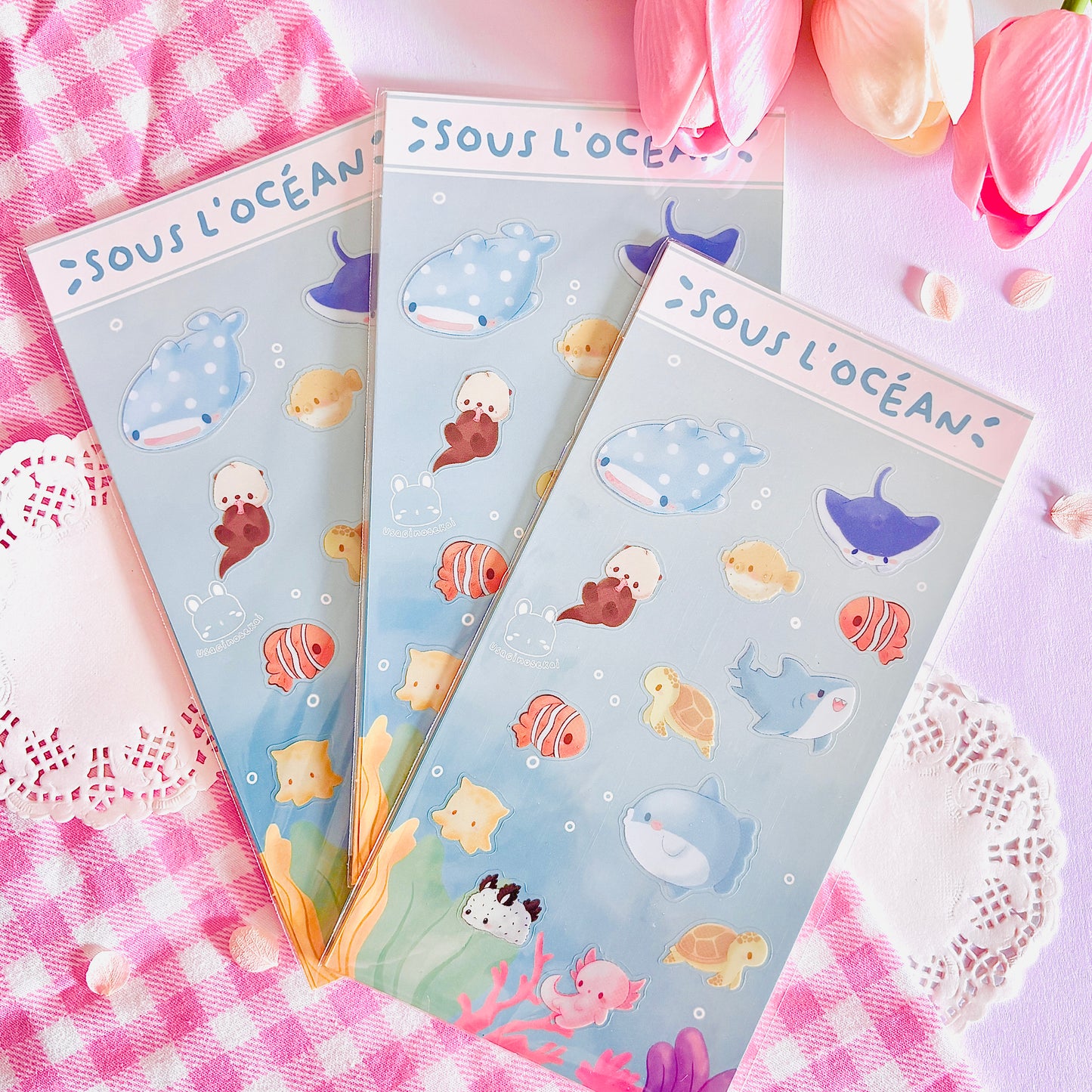 Feuille de stickers Océan