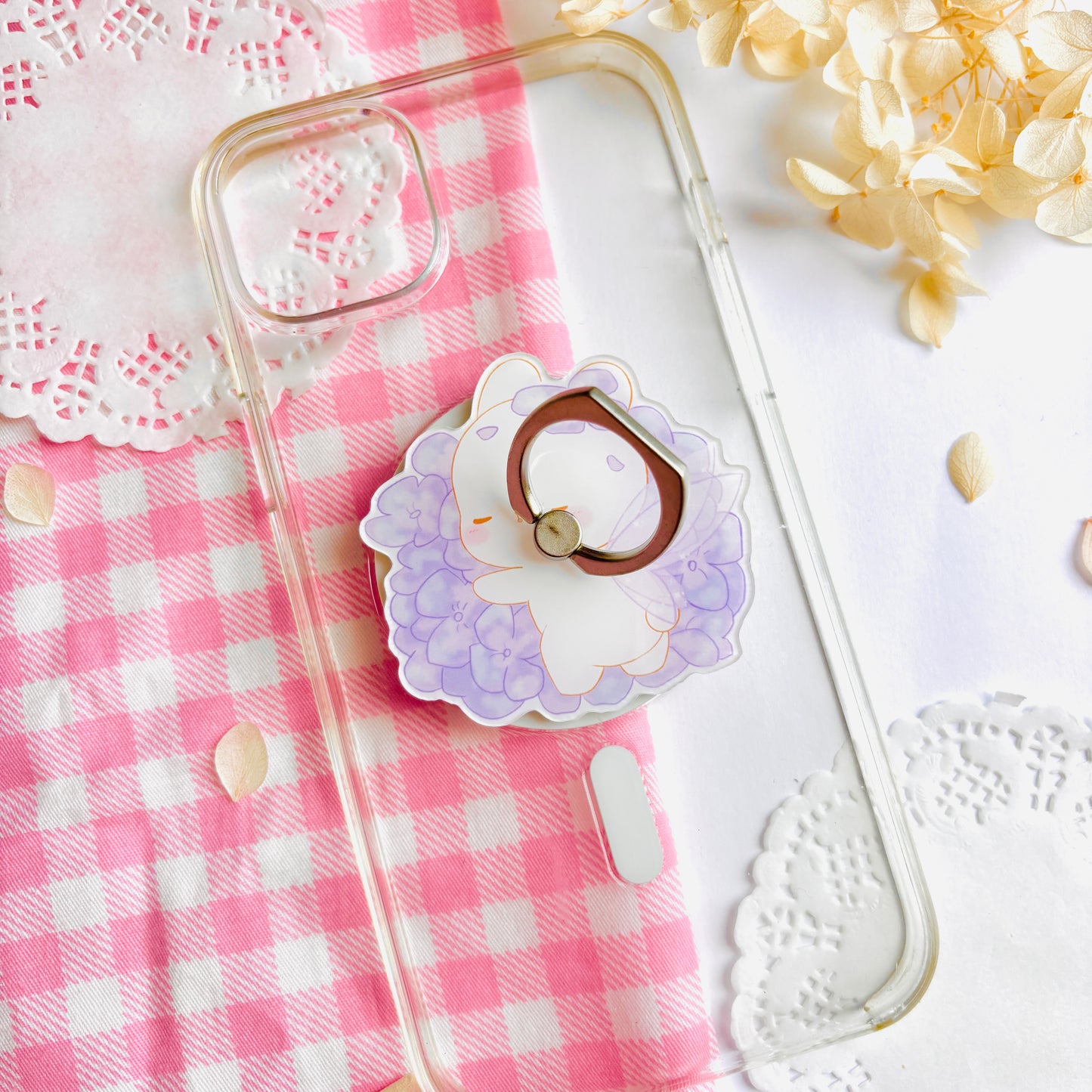 Phone Grip Usagi fée Hortensia