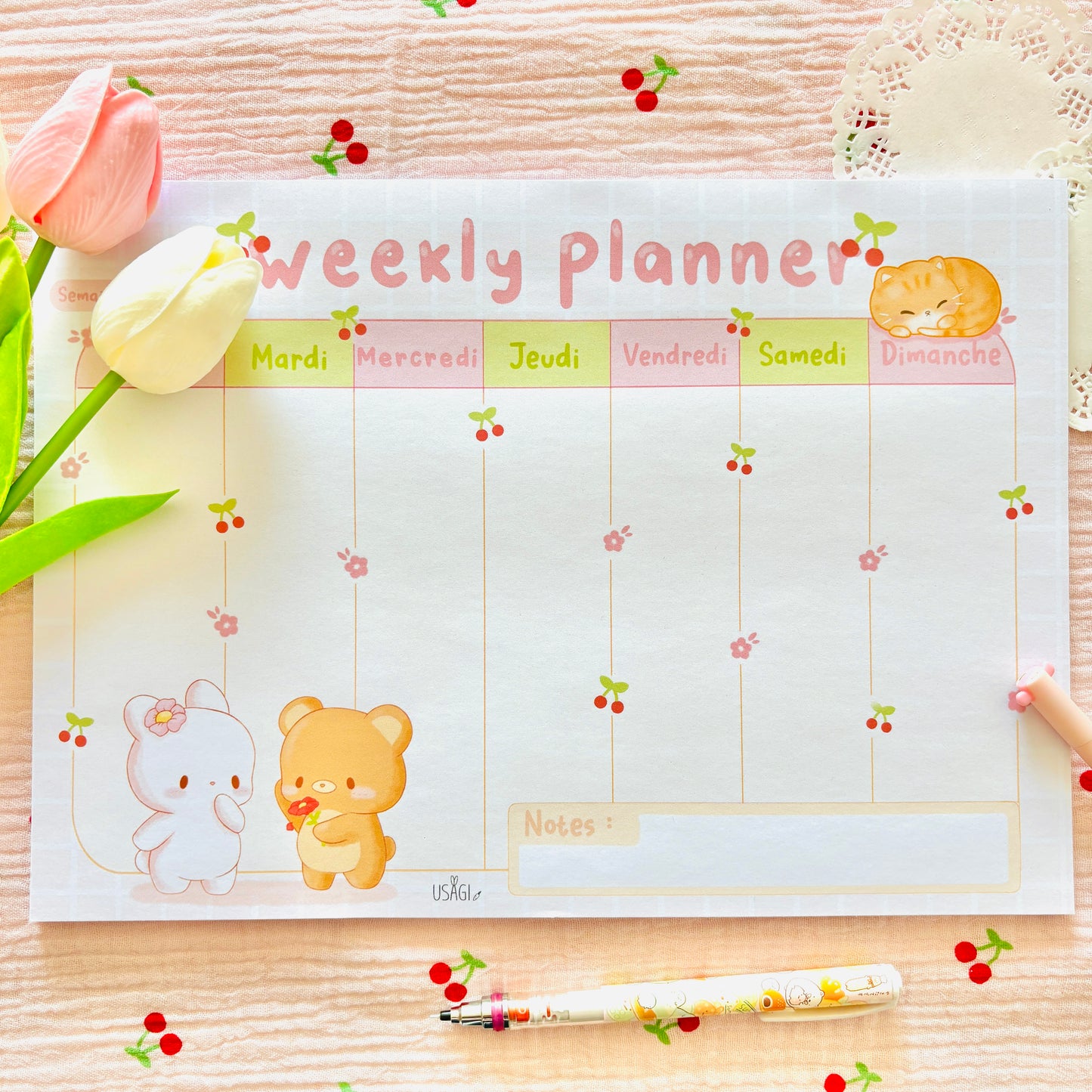 Weekly Planner Usagi et Kuma