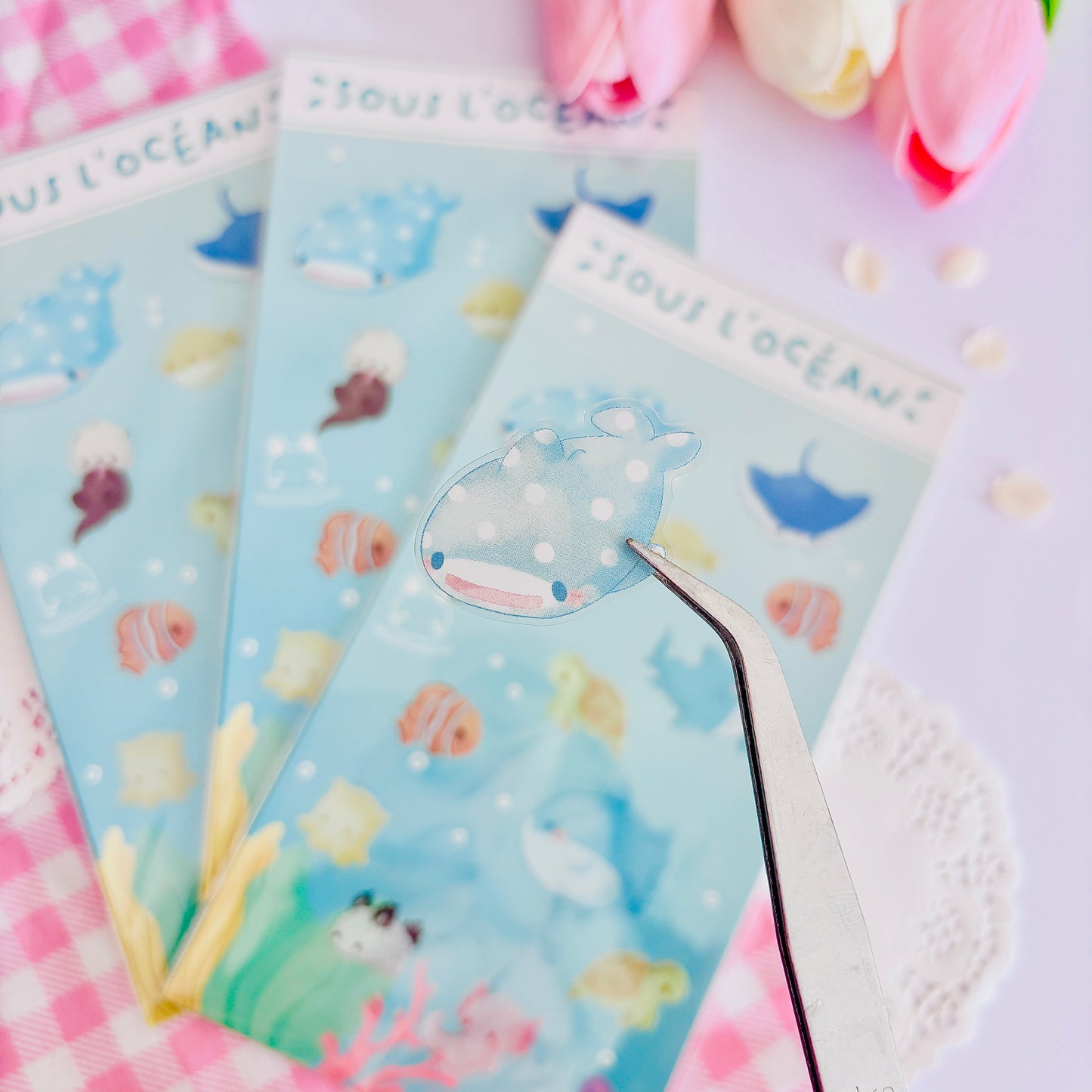 Feuille de stickers Océan