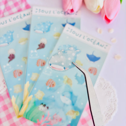 Feuille de stickers Océan