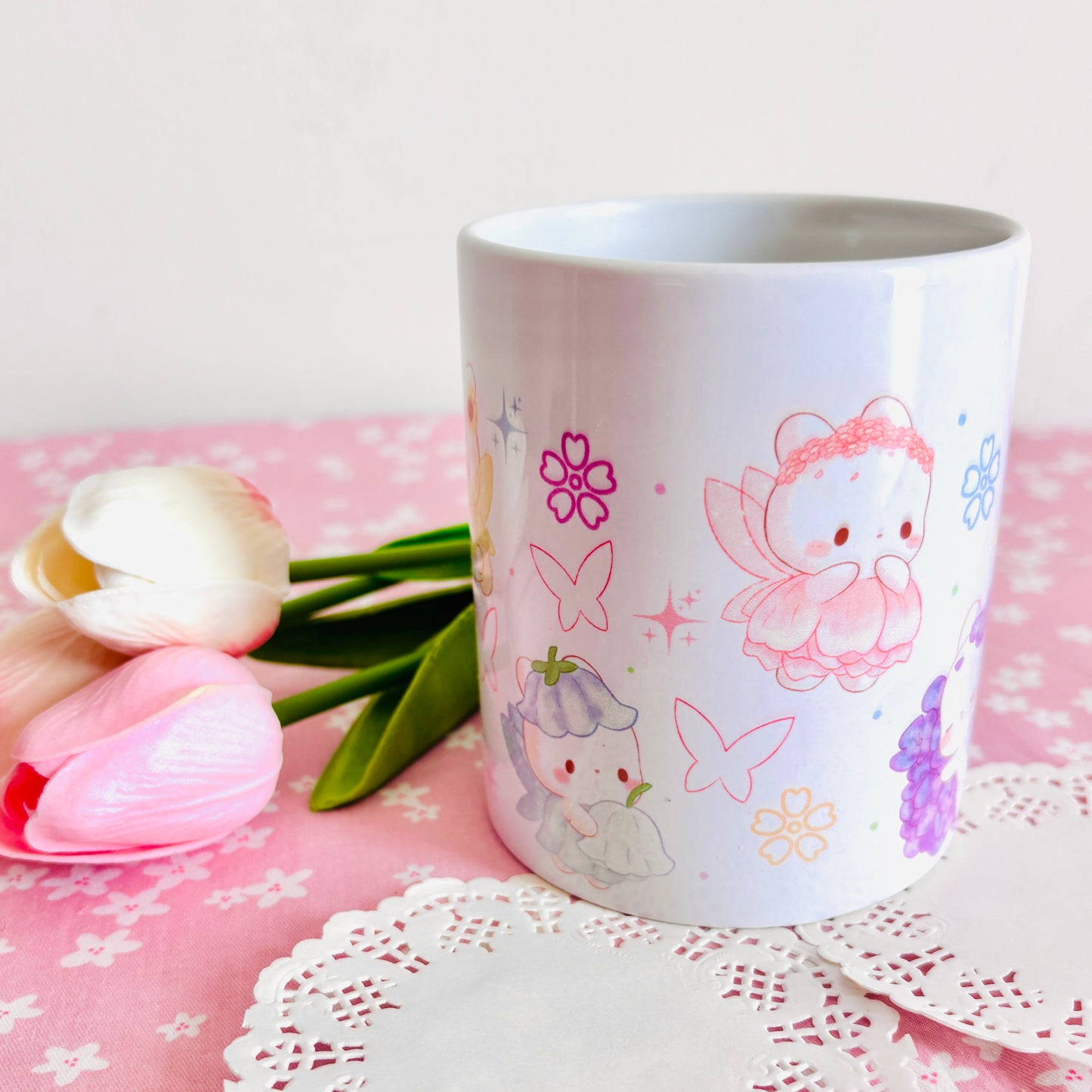 Mug Usagi Fées/fleurs